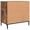 vidaXL Mesa de Noche con caj&oacute;n Roble ahumado 63.5 x 36 x 61 cm
