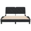 vidaXL Estructura de cama con LED sin colch&oacute;n terciopelo negro 120x200 cm