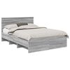 vidaXL Estructura de cama con cabecera Gris Sonoma 140 x 200 cm