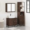 vidaXL Set de muebles baño 3 pzas madera contrachapada roble marrón