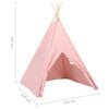 vidaXL Tienda tipi ni&ntilde;os y bolsa piel de melocot&oacute;n rosa 120x120x150cm
