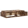 vidaXL Cama con almacenamiento con almacenamiento Roble ahumado 90 cm