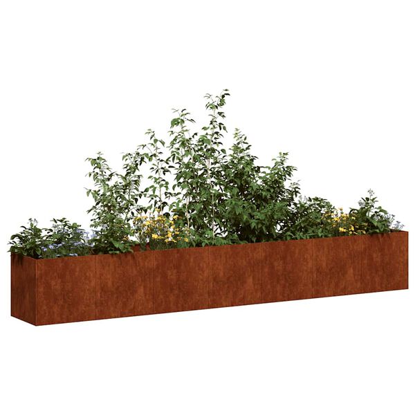 vidaXL Jardinera oxidada 280x40x40 cm acero corten