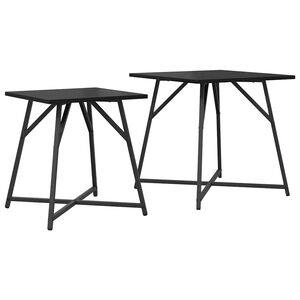 vidaXL Conjunto de mesas auxiliares 2 uds. Roble Negro 50 x 50 x 50 cm