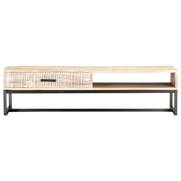 vidaXL Mesa de centro de madera maciza de acacia 117x50x30 cm