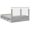 vidaXL Estructura de cama con cabecera Gris Sonoma 150 x 200 cm