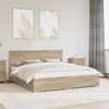 vidaXL Estructura de cama con cabecera Roble Sonoma 180 x 200 cm