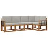 vidaXL Conjunto de sof&aacute;s de exterior 5 uds. Gris Natural y Claro