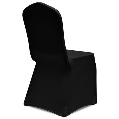 vidaXL Fundas elásticas para silla negras 100 unidades