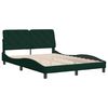 vidaXL Estructura cama sin colch&oacute;n terciopelo verde oscuro 120x200 cm