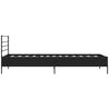 vidaXL Estructura de cama madera de ingenier&iacute;a y metal negro 90x200 cm