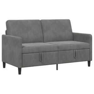 vidaXL Sof&aacute; con almacenamiento 2 plaza Gris oscuro 152 x 78 x 87 cm