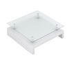 vidaXL Mesa de centro con superficie de vidrio blanco