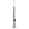 vidaXL Baliza luminosa con sensor y toma de corriente, 80 cm, acero inoxidable, IP44