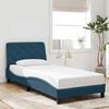 vidaXL Estructura de cama con LED sin colch&oacute;n terciopelo azul 80x200 cm