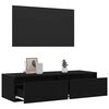 vidaXL Mueble de TV con luces LED roble negro 100X35,5x25 cm