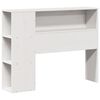 vidaXL Cama con estantería sin colchón madera maciza blanca 75x190 cm