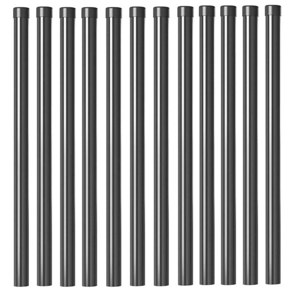 vidaXL Postes de cerca 12 pcs Gris 50 cm