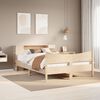vidaXL Estructura de cama sin colch&oacute;n madera de pino maciza 120x200 cm