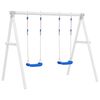 vidaXL Columpios con cuerdas 2 unidades polietileno azul 37x15 cm