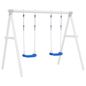 vidaXL Columpios con cuerdas 2 unidades polietileno azul 37x15 cm