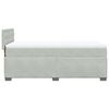 vidaXL Cama box spring con colch&oacute;n terciopelo gris claro 100x200 cm