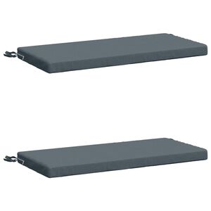 vidaXL Cojines para banco de 2 piezas SOEST 2 uds. 100% Poli&eacute;ster Azul
