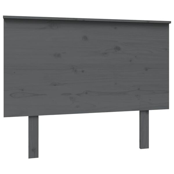 vidaXL Cabecero de cama madera maciza de pino gris 104x6x82,5 cm