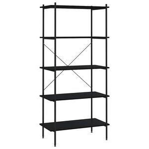 vidaXL Estanter&iacute;a de 5 niveles negra 80x40x163 cm