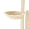vidaXL Rascador para gatos con postes de sisal color crema 96,5 cm