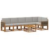 vidaXL Conjunto de sof&aacute;s de exterior 7 uds. Natural y Gris Claro