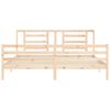 vidaXL Estructura de cama con cabecero madera maciza 200x200 cm
