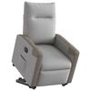 vidaXL Sill&oacute;n el&eacute;ctrico reclinable elevable de tela gris nube