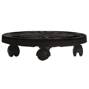 vidaXL Soporte para plantas con ruedas di&aacute;metro 30 cm negro 170 kg