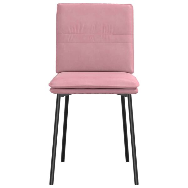 vidaXL Sillas de comedor 2 unidades terciopelo rosa