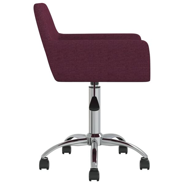 vidaXL Sillas de comedor giratorias 2 unidades tela morada