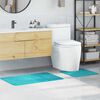 vidaXL Conjunto de alfombra de ba&ntilde;o antideslizante 2 pcs Tuquesa PP