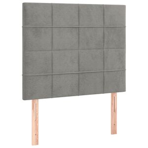 vidaXL Cabecero gris claro 80x5x118/128 cm terciopelo