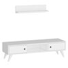 Homemania Mueble para TV Aspen 130x40x35 cm blanco