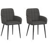 vidaXL Sillas de comedor 2 pcs Cuero sint&eacute;tico Negro 57 x 50 x 85 cm