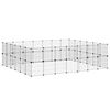 vidaXL Jaula para mascotas de 52 paneles puerta acero negro 245x210x70 cm