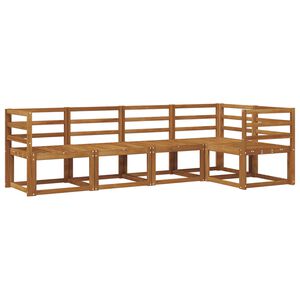 vidaXL Conjunto de sof&aacute;s de exterior 5 pcs Natural