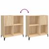 vidaXL Mueble discos madera contrachapada roble Sonoma 84,5x38x89 cm