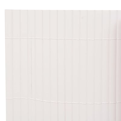 vidaXL Valla de jardín de doble cara blanca 110x300 cm