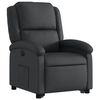 vidaXL Sillón reclinable eléctrico elevable cuero auténtico negro