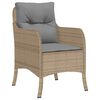 vidaXL Set comedor de jard&iacute;n 9 pzas con cojines rat&aacute;n sint&eacute;tico beige