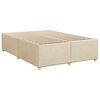 vidaXL Cama box spring con colchón tela color crema 140x200 cm