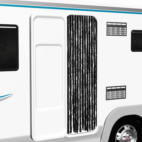 vidaXL Cortina mosquitera gris antracita chenilla 56x200 cm