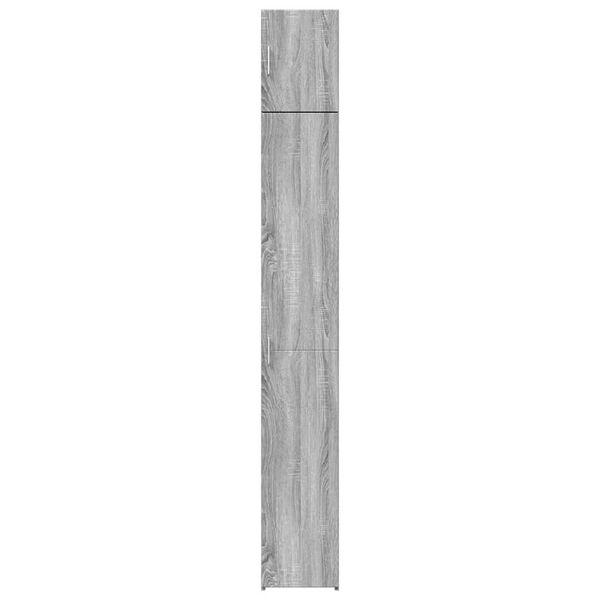 vidaXL Armario estrecho madera ingenier&iacute;a gris Sonoma 30x42,5x225 cm