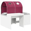 vidaXL Cama con T&uacute;nel 4 pcs Roble Artisian y Rojo Madera de ingenier&iacute;a
